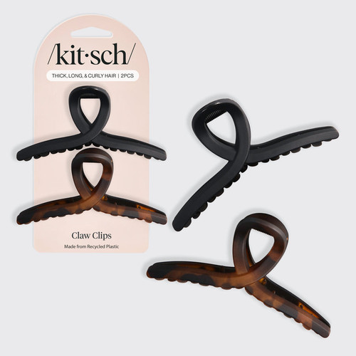 LG Loop Claw Clips 2pc - Black & Tort