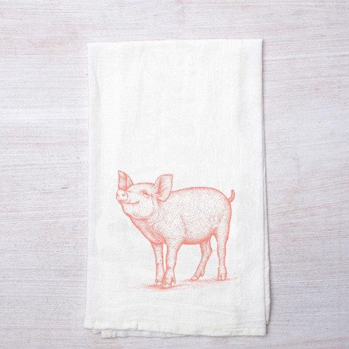 Prize Pig Flour Sack Tea Towel