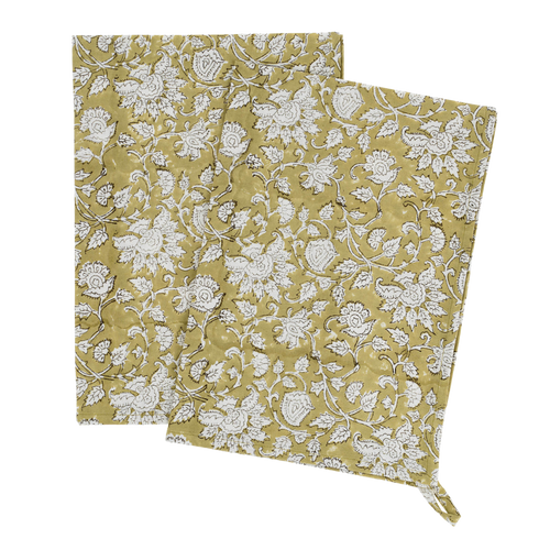Emmy Block Print Tea Towels S/2
