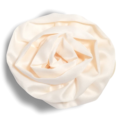 Satin Rosette M Flat Cloud Clip - Cream