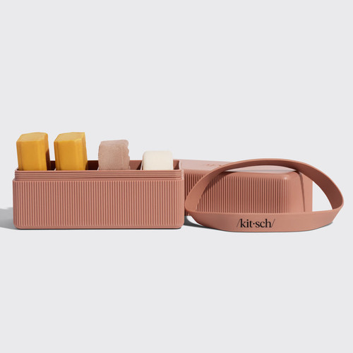 4 Compartment Travel Case - Terracotta