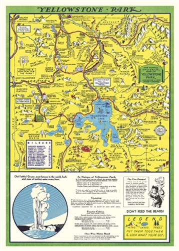 Yellowstone National Park Cavallini Poster