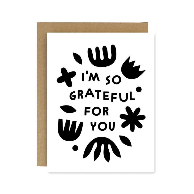 So Grateful For You Note Card