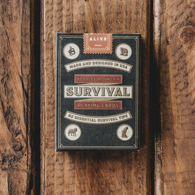 Charcoal Survival Playing Cards