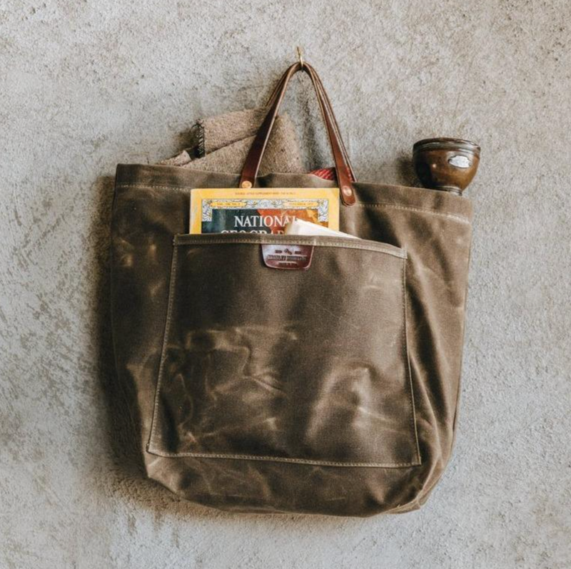 Field Tan Coal Tote Bag