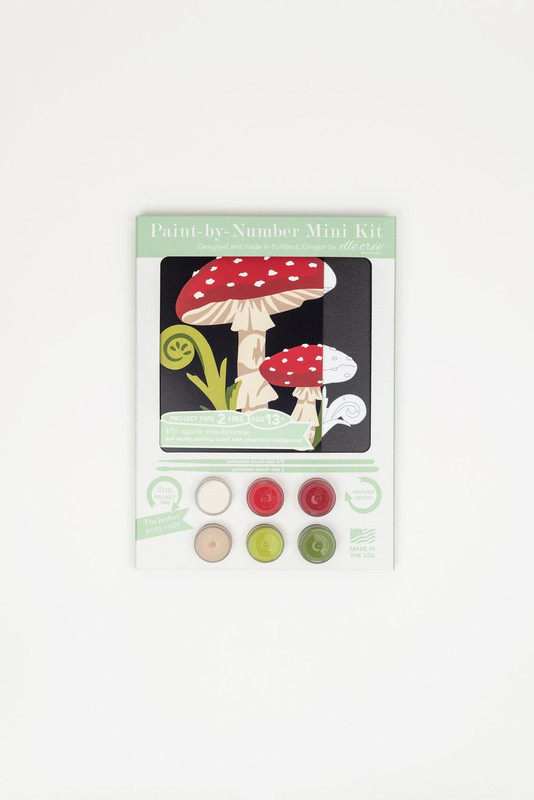 Mini Fly Agaric Mushrooms Paint-by-Number Kit