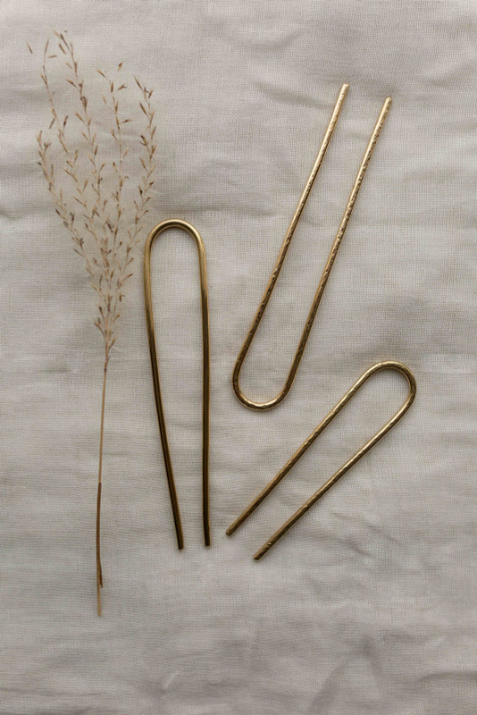 Small Classic Hair Fork - Textured