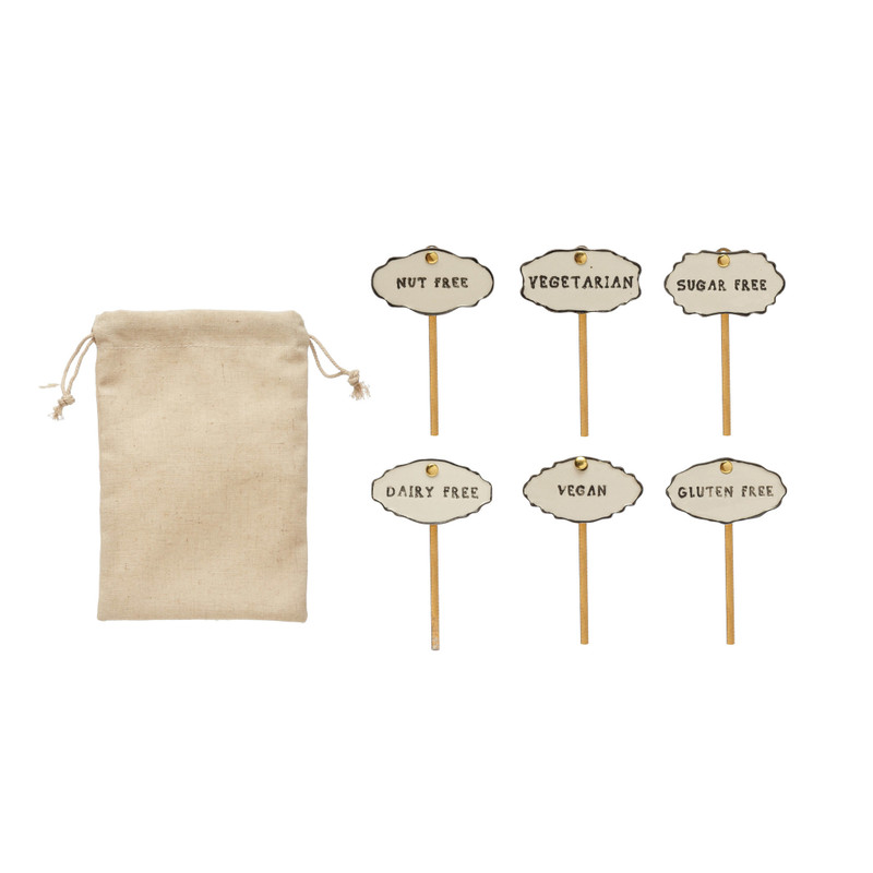 Food Markers Stainless Steel - Bag of 6