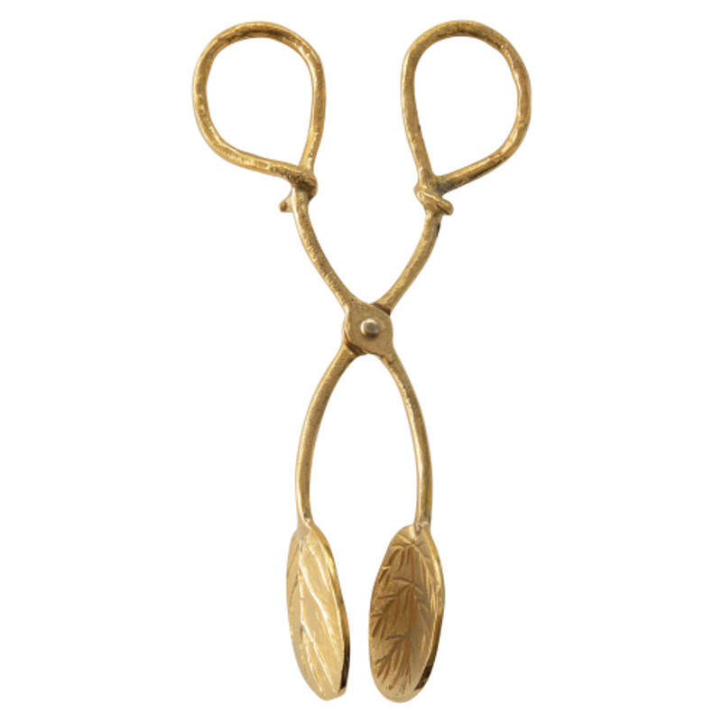 Brass Leaf Shaped Tongs