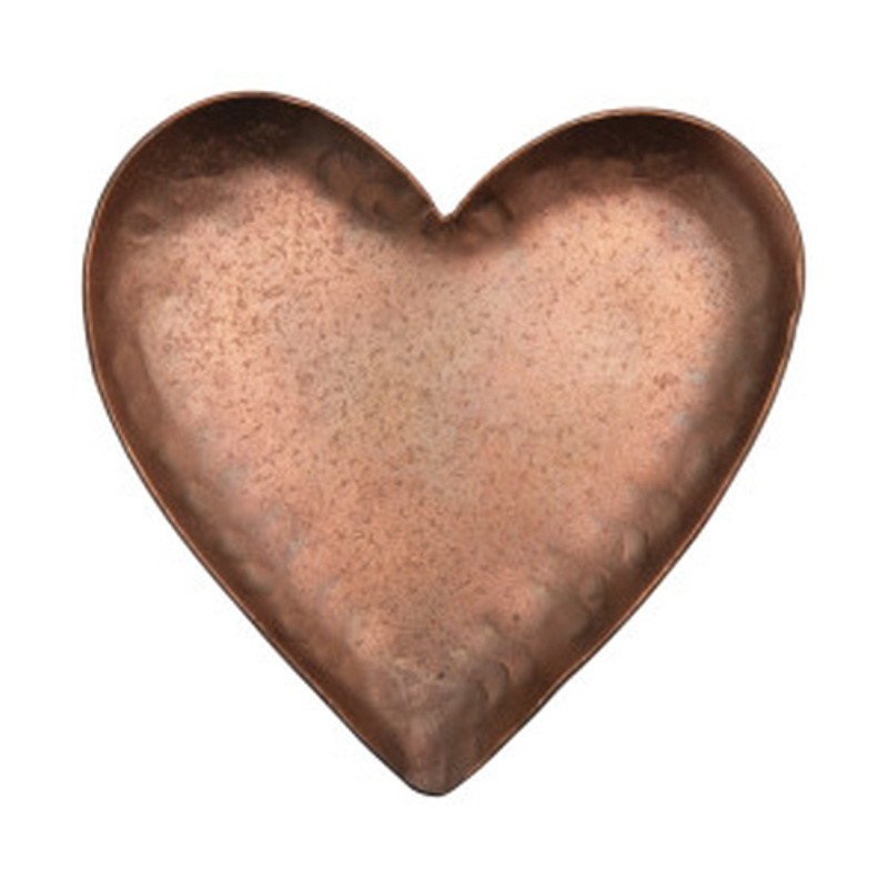 Hammered Metal Heart Shaped Dish