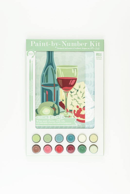 Wine & Cheese Still Life Paint by Number Kit