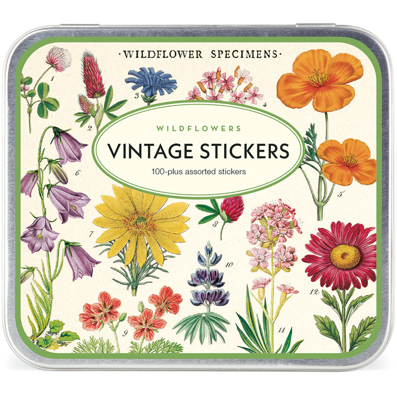 Wildflowers Tin of Stickers Cavallini