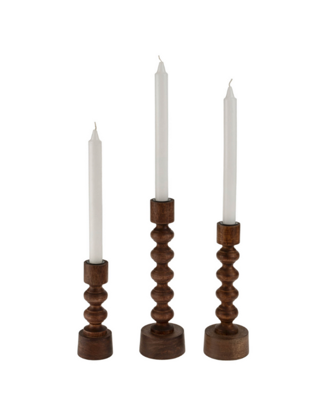Woodspun Candle Holder S