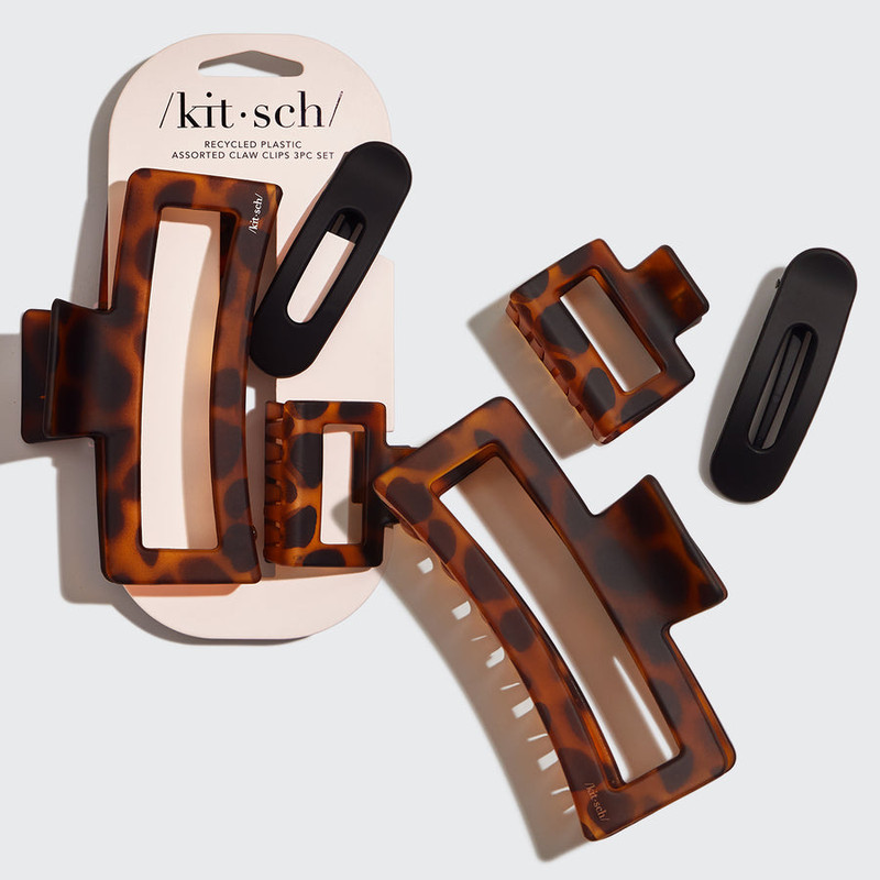 Rectangle Claw Clips 3pc -Assorted