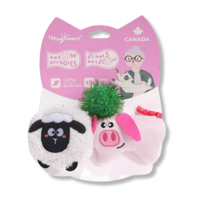 Sheep & Pig Cat Toy - Meow Buddies