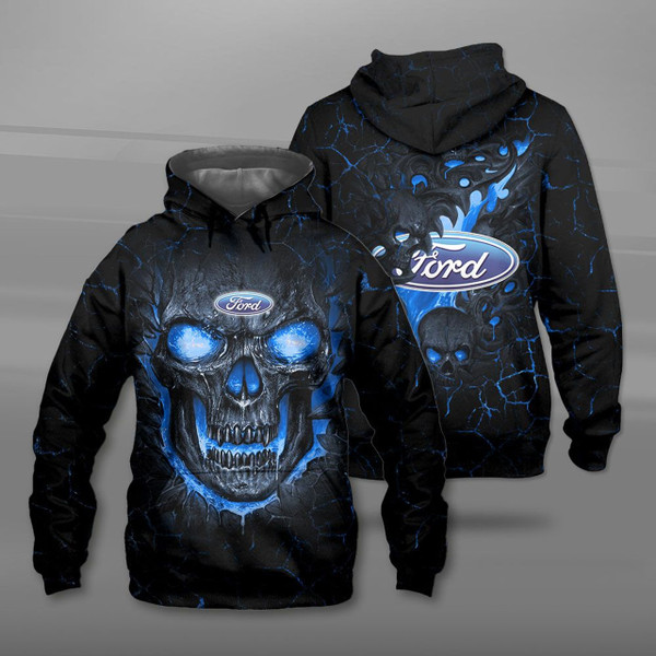 **(BIG-FIREY-BLUE-SKULL-THEMED-OFFICIAL-NEW-FORD-PULLOVER-HOODIES/NICE-CUSTOM-3D-OFFICIAL-FORD-LOGOS & OFFICIAL-CLASSIC-FORD-COLORS/DETAILED-3D-GRAPHIC-PRINTED-DOUBLE-SIDED-DESIGN/PREMIUM-WARM-TRENDY-FORD-PULLOVER-HOODIES)**