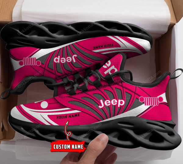 **(JEEP-BRAND-LADIES-NEON-PINK-SNEAKERS/OFFICIAL-CLASSIC-JEEP-EMBLEMS/ADD YOUR OWN CUSTOM NAME OR SPECIAL CUSTOM TEXT TO EACH SNEAKER/DOUBLE-SIDED-ALL-OVER-GRAPHIC-3D-PRINTED-JEEP-DESIGNER-PINK-BLACK-OUTER-SOLES-SNEAKERS)**