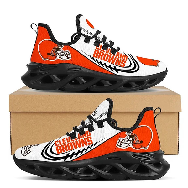 OFFICIAL-NFL.CLEVELAND-BROWNS-TEAM-SPORT-SHOES/CUSTOMIZED-3D-BROWNS-LOW-CUT-DESIGNED!