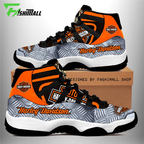 **(HARLEY-DAVIDSON-BIKER-BLACK-FASHION-SPORT-RIDING-SHOES/CUSTOM-DETAILED-3D-GRAPHIC-PRINTED-DOUBLE-SIDED-DESIGN/CLASSIC-OFFICIAL-CUSTOM-HARLEY-LOGOS & CLASSIC-OFFICIAL-HARLEY-BLACK & ORANGE-COLORS/TRENDY-PREMIUM-HARLEY-BIKERS-SPORT-HIGH-TOP-SHOES)**