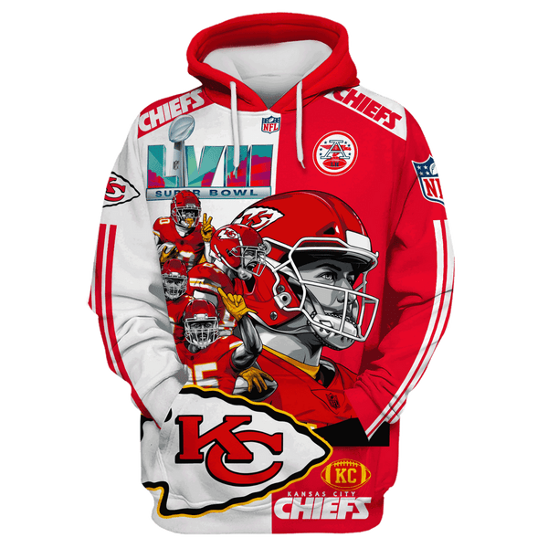 N.F.L.KANSAS-CITY-CHIEFS-TEAM-GAME-DAY-PULLOVER-HOODIES/SUPER-BOWL-LVII-CHAMPIONS-CUSTOM-GRAPHIC-3D-PRINTED-TEAM-DESIGN/CLASSIC-OFFICIAL-CHIEFS-TEAM-LOGOS & OFFICIAL-CHIEFS-TEAM-COLORS/WARM-PREMIUM-OFFICIAL-N.F.L.CHIEFS-TEAM-PULLOVER-HOODIES..