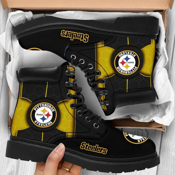 OFFICIAL-NFL.PITTSBURGH-STEELERS-TEAM-SPORT-RUGGED-BOOTS/ALL-NEW-CUSTOMIZED-GRAPHIC-3D-PRINTED-STEELERS-TEAM-RUGGED-BLACK-OUTER-SOLE-STYLE-SPORT-BOOT-DESIGN...