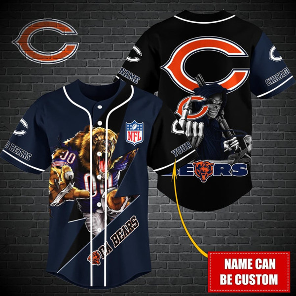 **(N.F.L.CHICAGO-BEARS-TEAM-FAN-JERSEYS/CUSTOM-GRAPHIC-3D-PRINTED-DETAILED-DOUBLE-SIDED-DESIGN/ADD-YOUR-OWN-CUSTOM-PERSONAL-NAME-OR-TEXT/CLASSIC-OFFICIAL-BEARS-TEAM-LOGOS & OFFICIAL-BEARS-TEAM-COLORS/TRENDY-PREMIUM-NFL.CHICAGO-BEARS-TEAM-JERSEYS)**