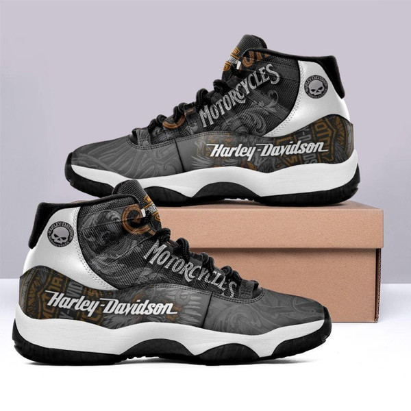 **(HARLEY-DAVIDSON-BIKER-BLACK-FASHION-SPORT-RIDING-SNEAKERS/CUSTOM-DETAILED-GRAPHIC-3D-PRINTED-DOUBLE-SIDED-DESIGN/CLASSIC-OFFICIAL-CUSTOM-HARLEY-LOGOS & CLASSIC-OFFICIAL-HARLEY-BLACK & ORANGE-COLORS/PREMIUM-HARLEY-BIKERS-SPORT-HIGH-TOP-SHOES)**