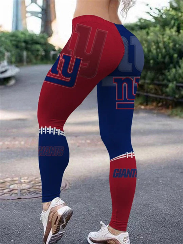 NFL.New York Giants Team/High Waist Push Up Custom Graphic-3D-Printed Premium Womens New York Giants Team Leggings...