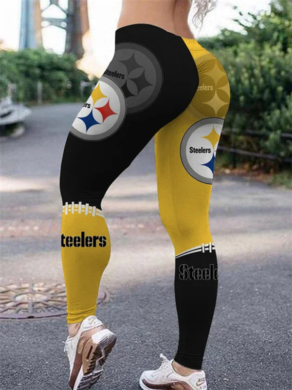 NFL.Pittsburgh Steelers Team/High Waist Push Up Custom Graphic-3D-Printed Premium Womens Pittsburgh Steelers Team Leggings!!