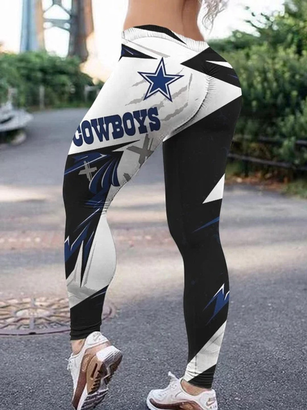 NFL.Dallas Cowboys Team/High Waist Push Up Custom Graphic-3D-Printed Premium Womens Dallas Cowboys Team Leggings...