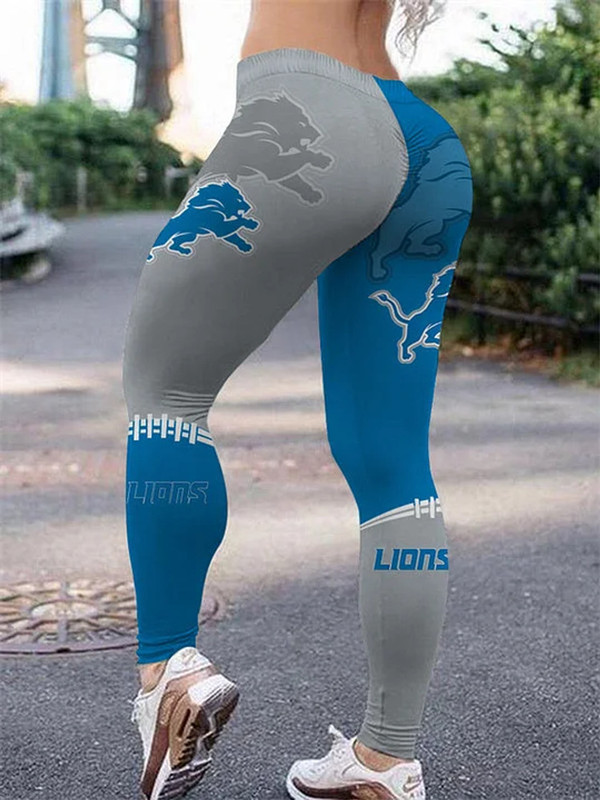 NFL.Detriot Lions Team/High Waist Push Up Custom Graphic-3D-Printed Premium Womens Lions Team Leggings!!
