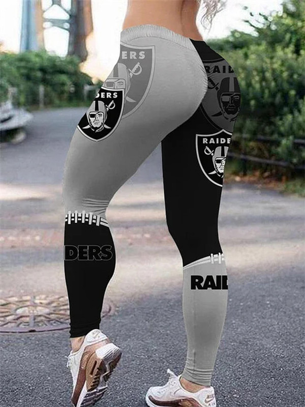 NFL.Las Vegas Raiders Team/High Waist Push Up Custom Graphic-3D-Printed Premium Womens Raiders Team Leggings...