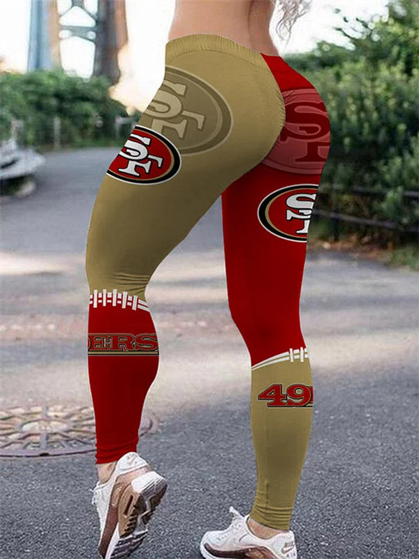 NFL.San Francisco 49ers Team/High Waist Push Up Custom Graphic-3D-Printed Premium Womens Team Leggings...