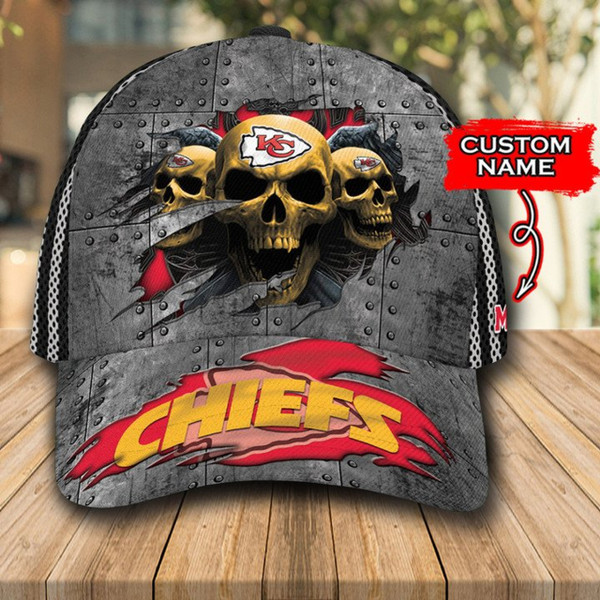 OFFICIAL-NFL.KANSAS-CITY-CHIEFS-CRAZY-SKULLS-GAME-DAY-FANS-TEAM-HATS/WITH-YOUR-CUSTOMIZED-GRAPHIC-3D-PRINTED-NAME-ON-HATS-BOTTOM-LEFT-SIDE!