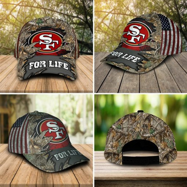 **(OFFICIAL-NFL.SAN-FRANCISCO-49ERS-GAME-DAY-CAMO.HATS & 49ERS-FOR-LIFE-PRINTED-HAT-BRIM-DESIGN/CUSTOM-3D-GRAPHIC-PRINTED-49ERS-TEAM-REALTREE-CAMO.DESIGN-HATS)**