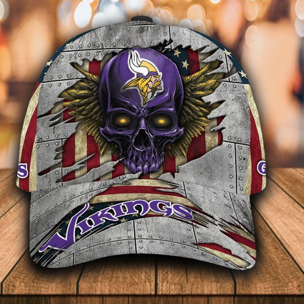 OFFICIAL-NFL.MINNESOTA-VIKINGS-GAME-DAY-HATS/NOW-WITH-YOUR-CUSTOMIZED-GRAPHIC-3D-PRINTED-PERSONALIZED-NAME-OR-CUSTOM-TEXT-ON-HATS-BOTTOM-LEFT-SIDE!