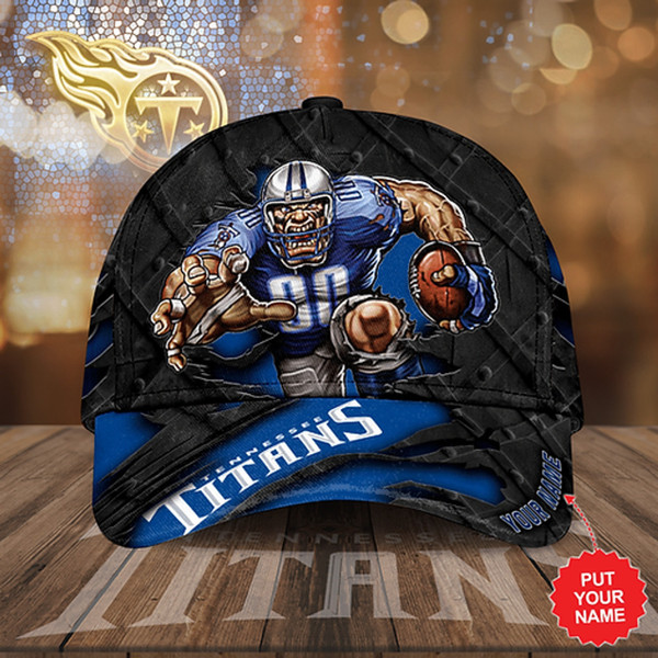 OFFICIAL-NFL.TENNESSEE-TITANS-GAME-DAY-HATS/CUSTOMIZED-3D-GRAPHIC-PRINTED-NAME-ON-BRIM!!