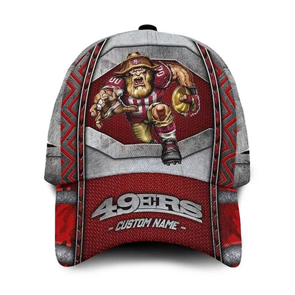 OFFICIAL-NFL.SAN-FRANCISCO-49ERS-GAME-DAY-HAT/CUSTOMIZED-3D-GRAPHIC-PRINTED-NAME-ON BRIM!