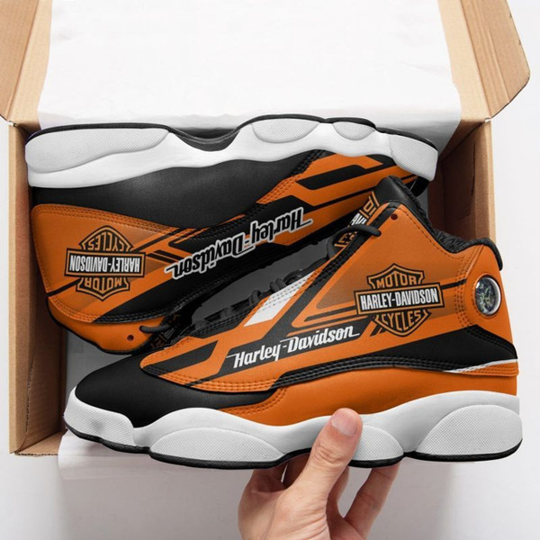 HARLEY-DAVIDSON-BIKER-BLACK-FASHION-SPORT-RIDING-SNEAKERS/CUSTOM-DETAILED-GRAPHIC-3D-PRINTED-DOUBLE-SIDED-DESIGN/CLASSIC-OFFICIAL-CUSTOM-HARLEY-LOGOS & CLASSIC-OFFICIAL-HARLEY-BLACK & ORANGE-COLORS/PREMIUM-HARLEY-BIKERS-SPORT-HIGH-TOP-SNEAKERS..
