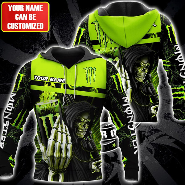 OFFICIAL-MONSTER-ENERGY-SPORT-PULLOVER-HOODIE/ADD-YOUR-CUSTOMIZED-PERSONAL-NAME-OR-CUSTOM-TEXT-PRINTED-ON-HOODIES-FRONT/TRENDY-HOODED-GRIM-REAPER-CHARACTER-DESIGN!