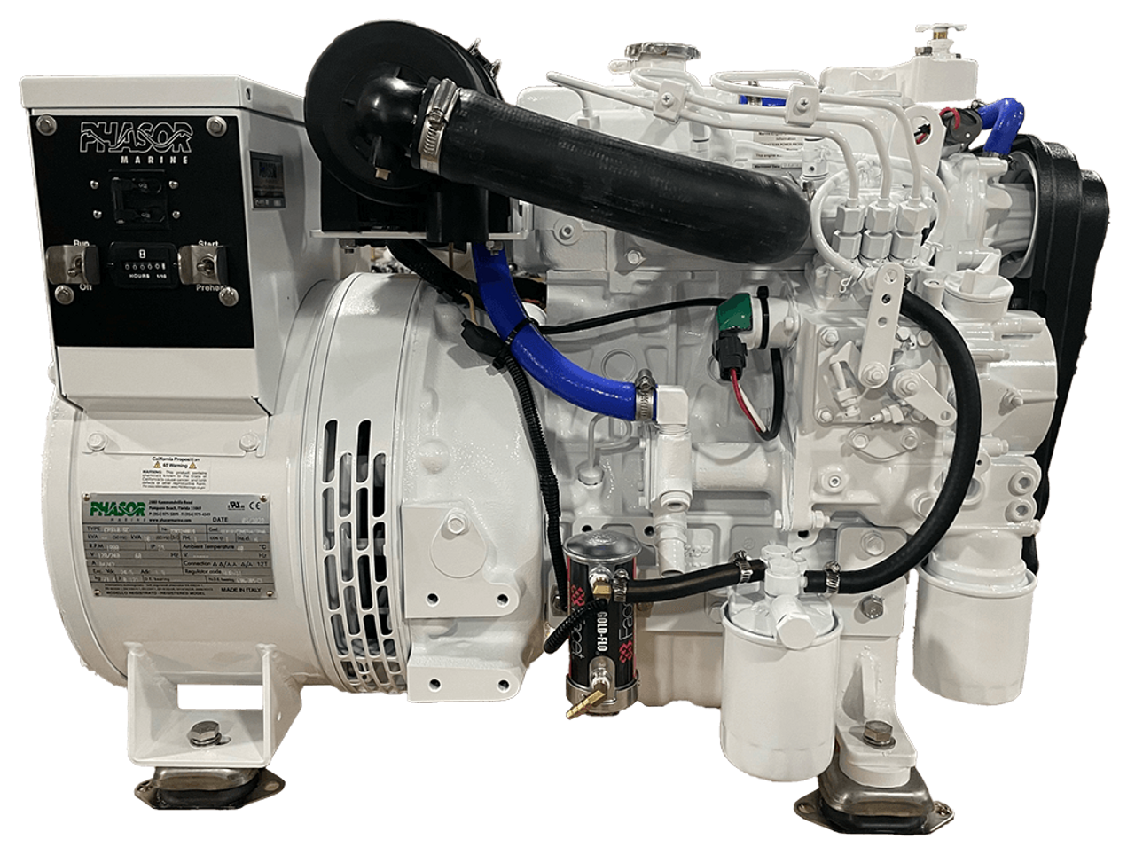 12 Volt 9.5KW Phasor Marine Generator
Marine Generator Kubota 1800 RPM