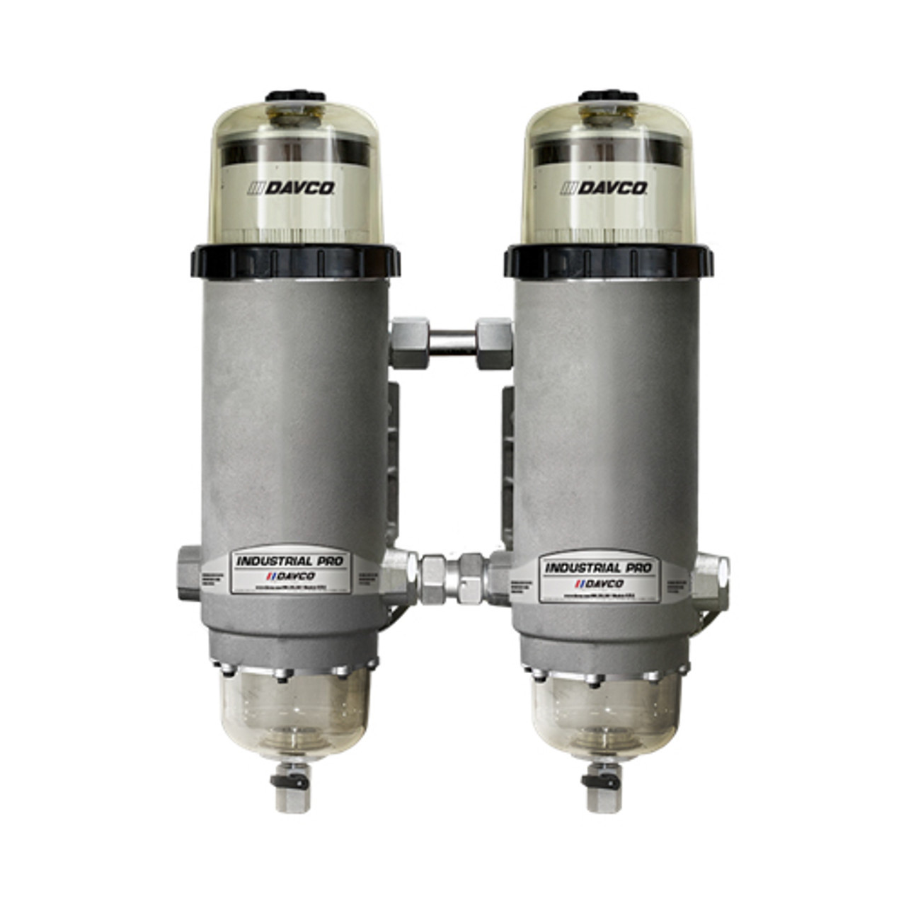 DAVCO Industrial Pro Tall Dual Fuel Filter/Water Separator, 1-1/4 in. NPTF, 1,200 GPH
