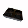 HHD BAPR2BK Black Bamboo Dual Airpot Display Rack