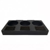 HHD BAPR3BK Black Bamboo Triple Airpot Display Rack