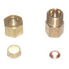 Coffee Maker Brass Adapter 3/8 Compression X 1/4 Female Flare LF