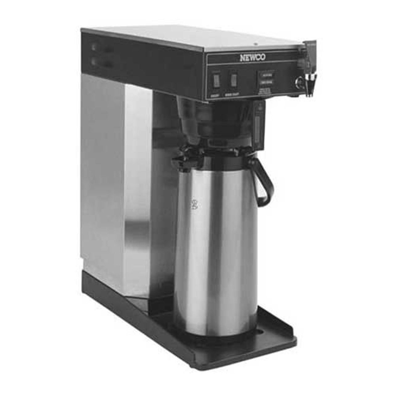Newco ACE-TS Telescoping Plumbed-In Coffee Brewer, 12-Cup, Stainless Steel/Black