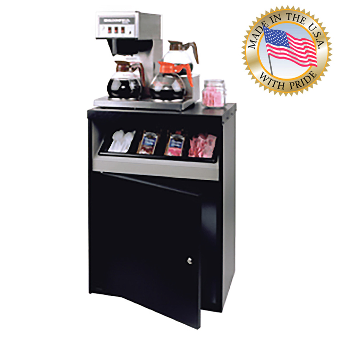 All State Model MOS 200-2-Oak Mobile Coffee Stand