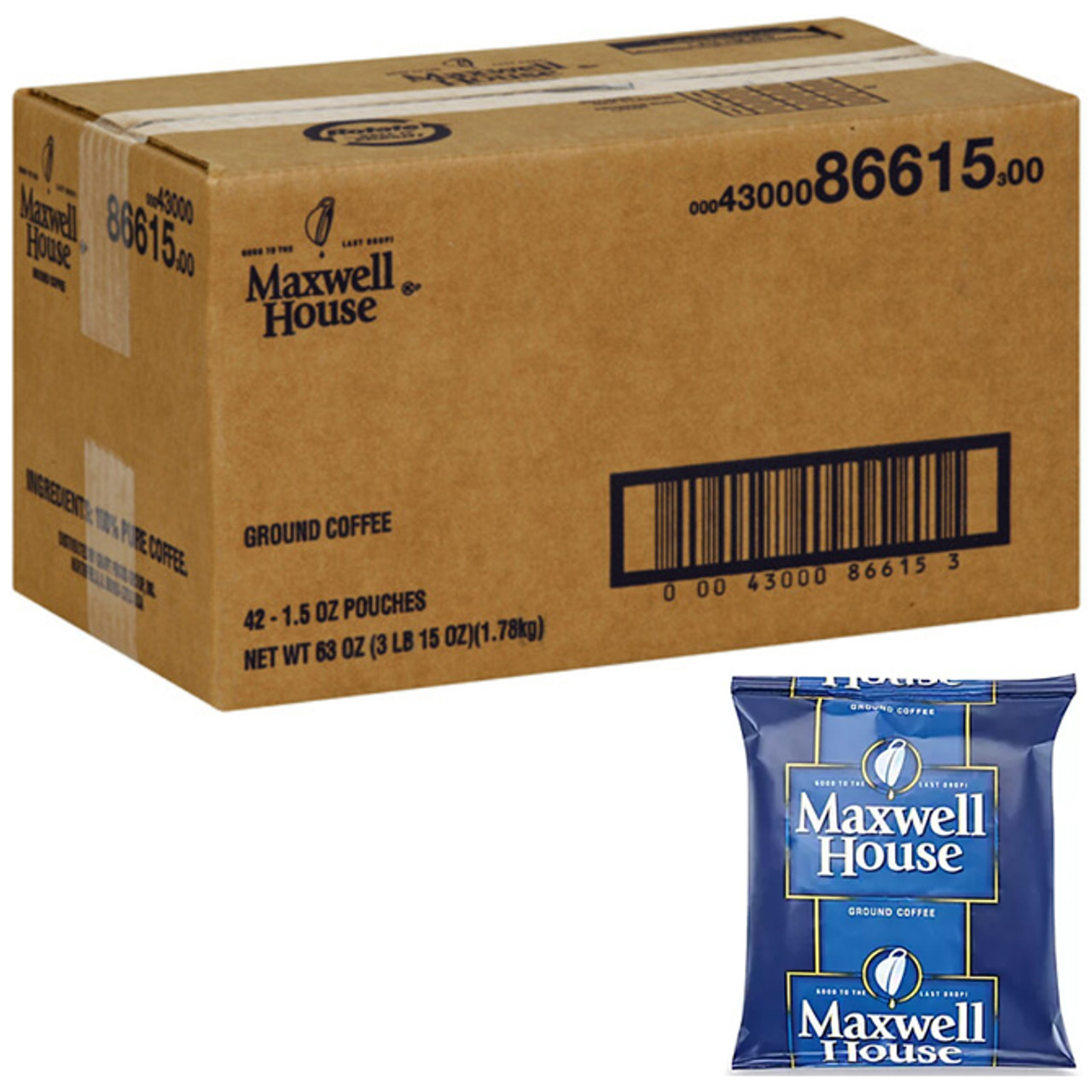 Maxwell House Regular Coffee Portion Packs 1.5 oz 42 Packs