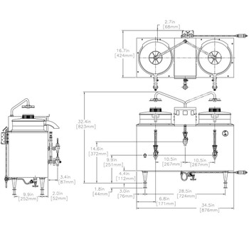 Bunn U3 Twin Automatic Electric 3 Gallon Coffee Urn, 20500.0000