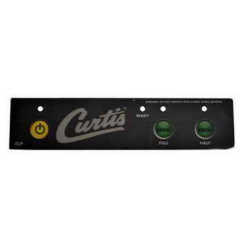 Wilbur Curtis WC-39662 Control Panel Label, 3375001153